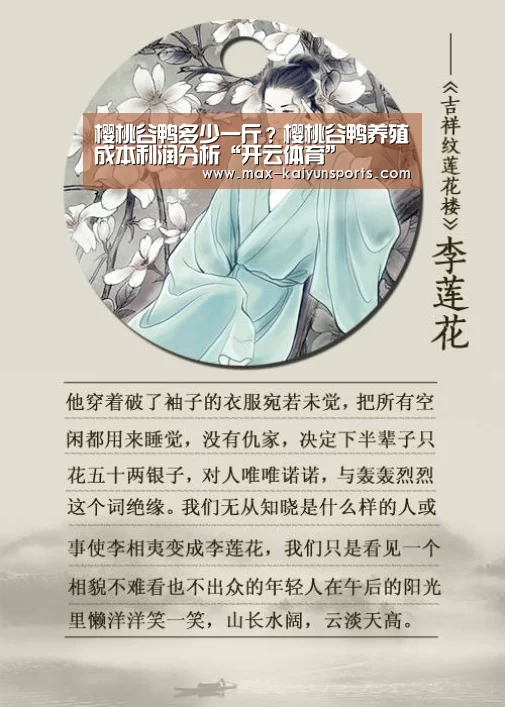 樱桃谷鸭多少一斤?樱桃谷鸭养殖成本利润分析“开云体育”(图1) 开云体育移动端